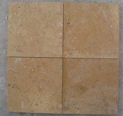 Yellow limestone tile