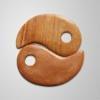 Yin yang fishlike gua sha board of needle stone 2