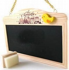 Memo Blackboard with chain 15cm x 20cm double sides