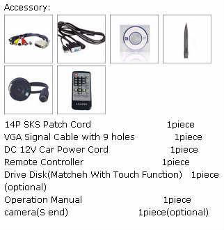 7-Inch 15:9 Wide Screen In-Dash TFT-LCD Touchscreen VGA Monitor With TV Optional 2