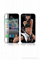 for iPhone 4G Deluxe Wallet Flip Leather Cover in black 