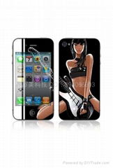 for iPhone 4G Deluxe Wallet Flip Leather Cover in black 