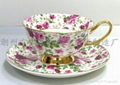 Western-style bone china cup and saucer