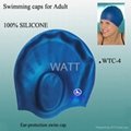 Adult silicone swimming cap 1