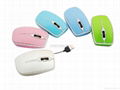 Haidden retractable cable optical mouse 1