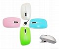 Haidden retractable cable optical mouse 3