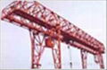 Double girder gantry crane with hook for