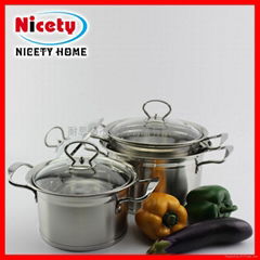 stainless steel 6 pcs cookware set