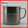 stainless steel mug with fixed handle