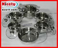 Stainless Steel 12pcs cookware sets 2