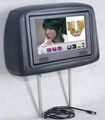 Interactive taxi headrest advertising