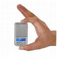 mini pocket scale with blue back light, tare function