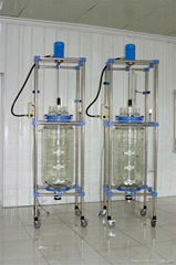 cylindrical glass reactor 100L