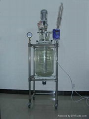 cylindrical glass reactor 10L