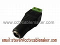 Coax CAT5 To Camera CCTV BNC Video Balun Connector 1