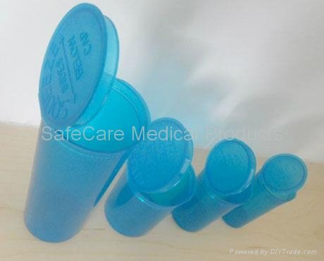 Hinged Cap PP Vials Plastic Pop Top Bottles FDA Quality