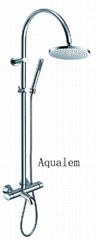 Oval design of shower column sets