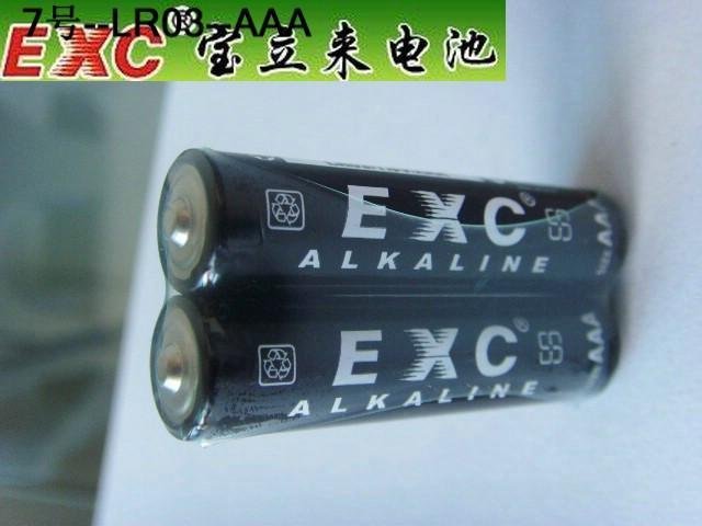 供应MP3高品质碱性品牌干电池EXC7号干电池