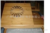 Bamboo folding big fan computer desk 