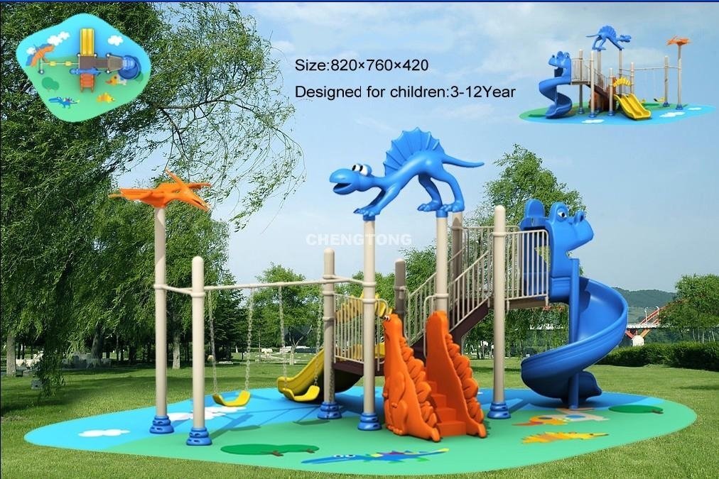 Jurassic themed of Children Outdoor Playground 3