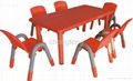 Kids' plastic table and chair 1