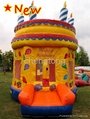 Inflatable bounce house with Cake shape