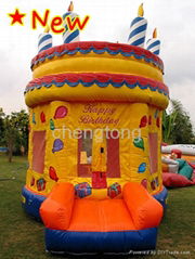 Inflatable bounce house with Cake shape,Durable service