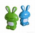 Rabbit shape 4 Port USB HUB 2.0 with 7-color Mood Light 2