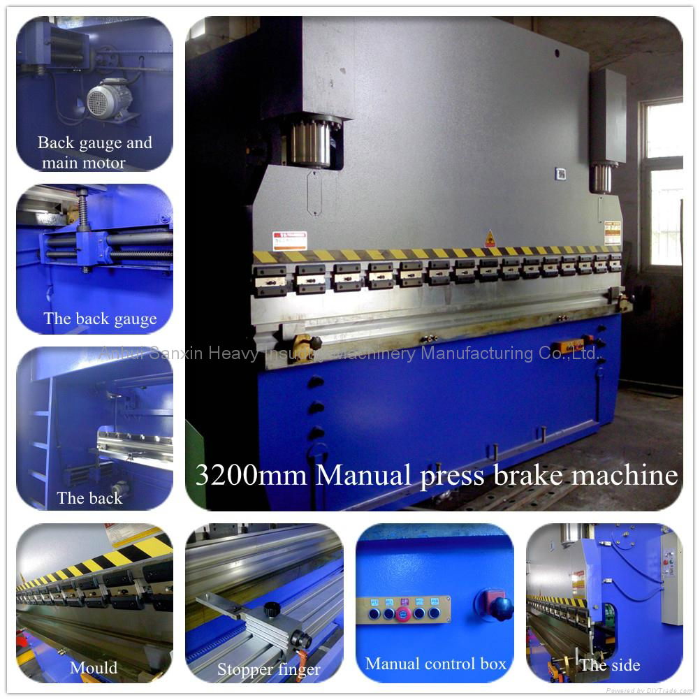 (100Tons Pressure)Hydraulic manual press brake/ Fold-bend Machine 3