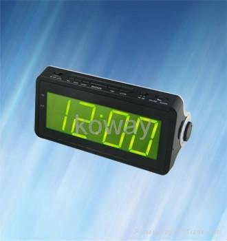 AM/FM LED Alarm Clock Radio with 1.8" Large Panel LED Display 