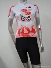 2011 girls short sleeve cycling wear 