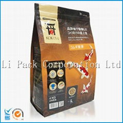 1.5Kg Quad Seal Zipper Bag for pet food packaging.