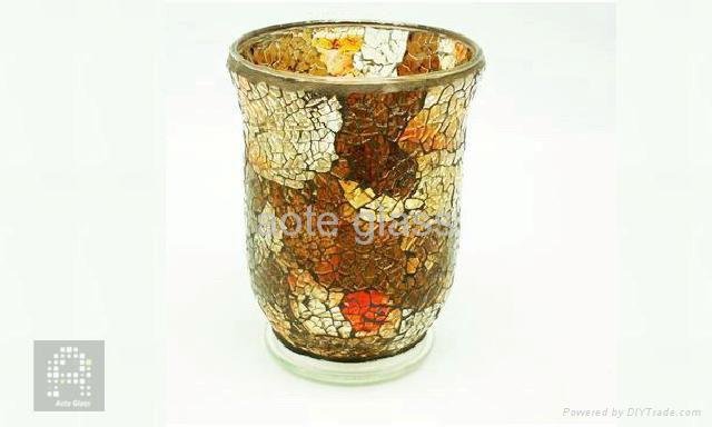 mosaic glass candle holder 4