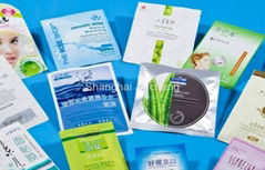 Cosmetic face mask packaging bag pouch