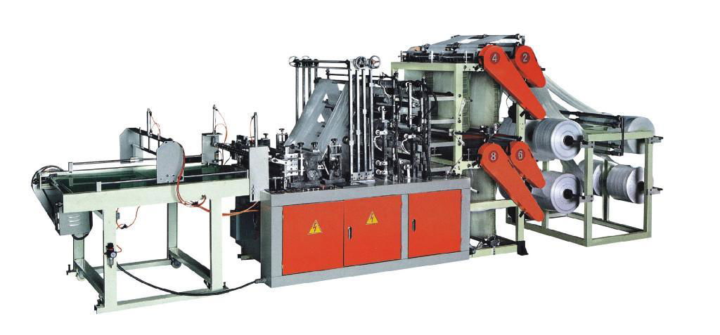 Four layer eight line bottom sealing bag making machine 