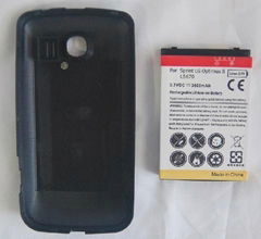 latest PDA battery for Sprint LG Optimus S LS670 + back cover  