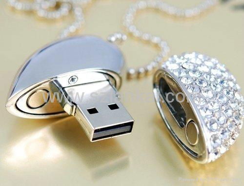 lovely heart-shaped usb flash disk