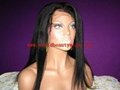 100% human hair lace front hair wig kinky straight  1
