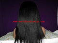 100% human hair lace front hair wig kinky straight  3