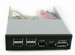 3.5" USB3.0/Firewire/e-SATA Combo Internal HUB Bay