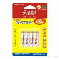 鎳氫充電電池七號/AA1.2V 1100mAh 4顆裝