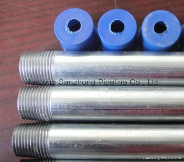 Galvanized steel pipe for screwed pipe