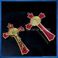 3 inch Gold Tone St.Benedict Crucifix