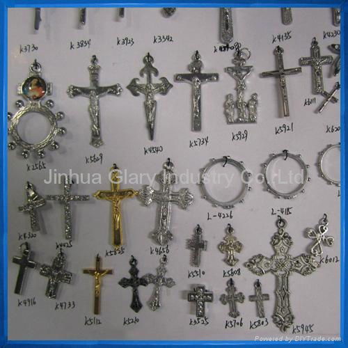 Crucifix pendant,virgin mary pendant,rosary accessory - JGJC057 - Glary