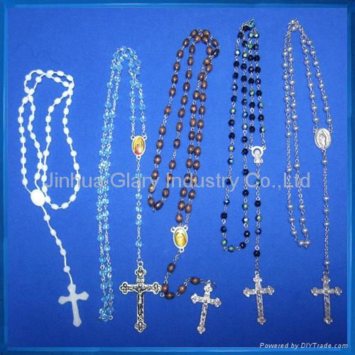 Plastic Wooden Glass Fake Pearl Rosary,Rosario