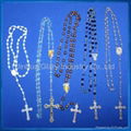 Plastic Wooden Glass Fake Pearl Rosary