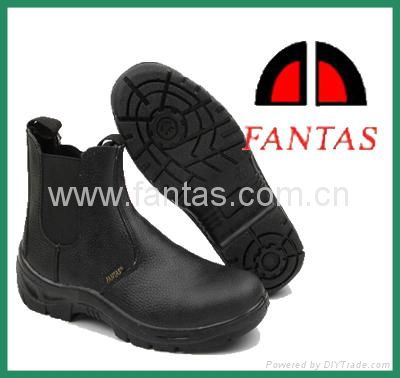 middle cut black steeltoe and plate genuine safety shoes 