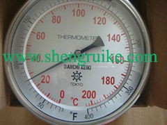 Bimetal thermometer 3" Dial 