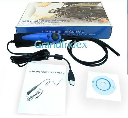 USB Video Inspection 4 LED Borescope Endoscope 7mm Waterproof Camera Snake Scope 3