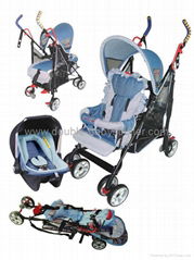 baby tandem b   y stroller